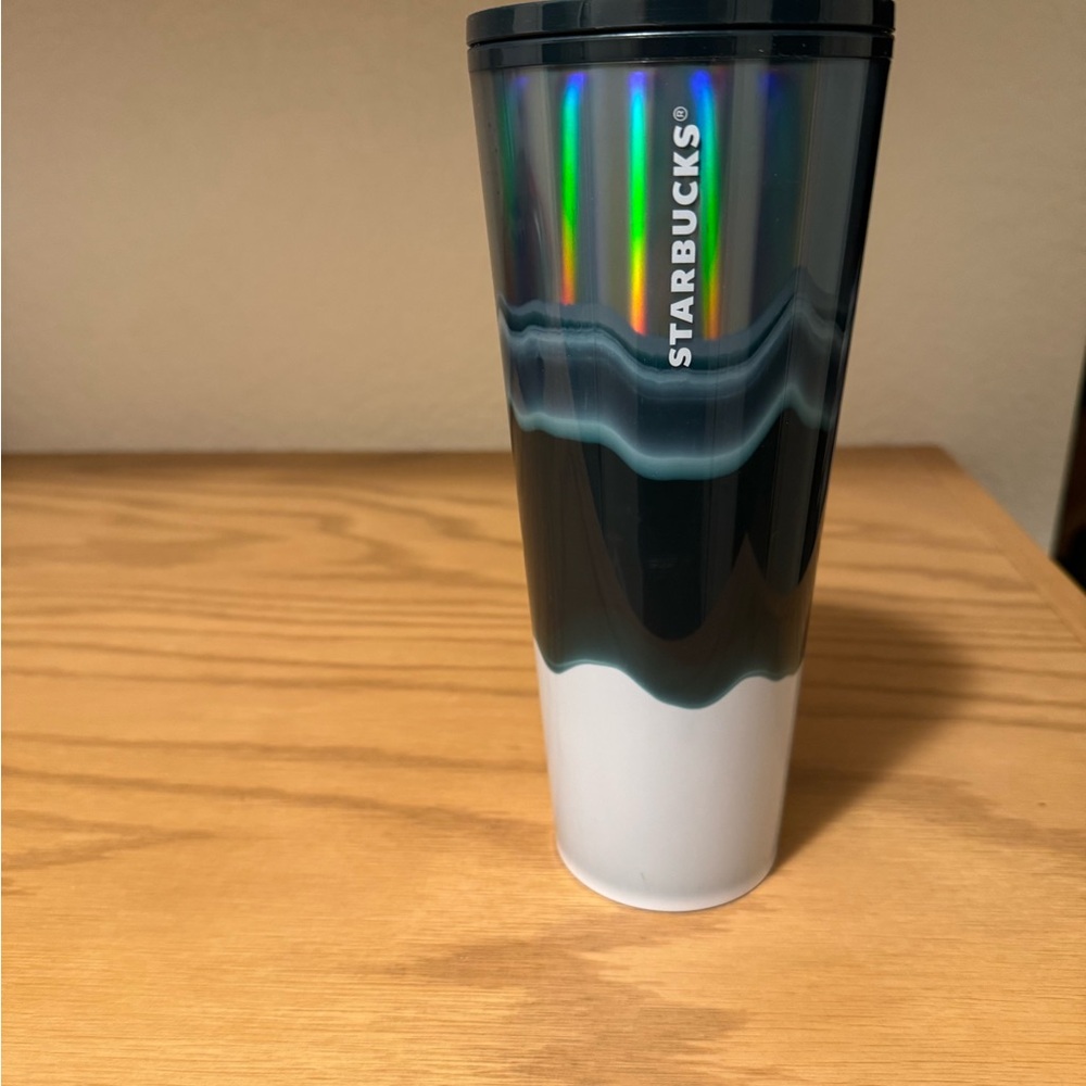Starbucks Iridescent Black and White Tumbler